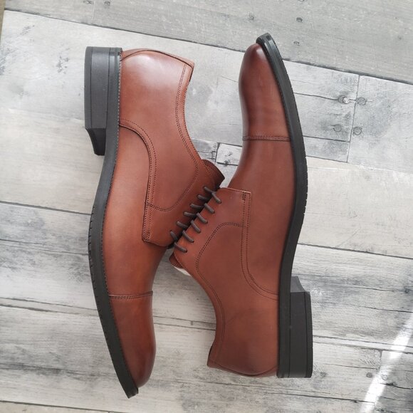 NWT - Cole Haan British Tan Men's Modern Essential Cap Toe Oxford Shoe – Size 13 - Picture 2 of 5